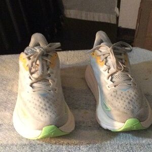 Kids Athletic Shoes - White and Green